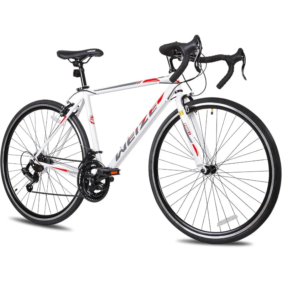 700C Road Bike for Urban Commuting with 14-Speed Drop Handlebars Hybrid Design featuring Caliper Brakes High-Carbon Steel Frame