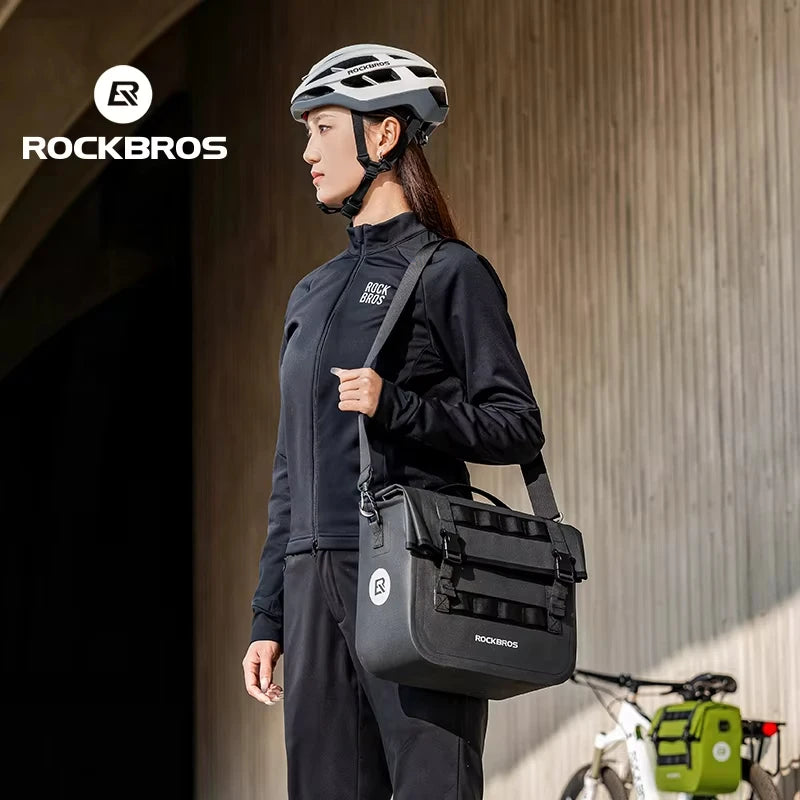 ROCKBROS Bicycle Bag 15L Multifunctional Saddle Bag Waterproof MTB Bike Rack Bag Travel 3D Support Big Capacity Bicycle Rear Bag