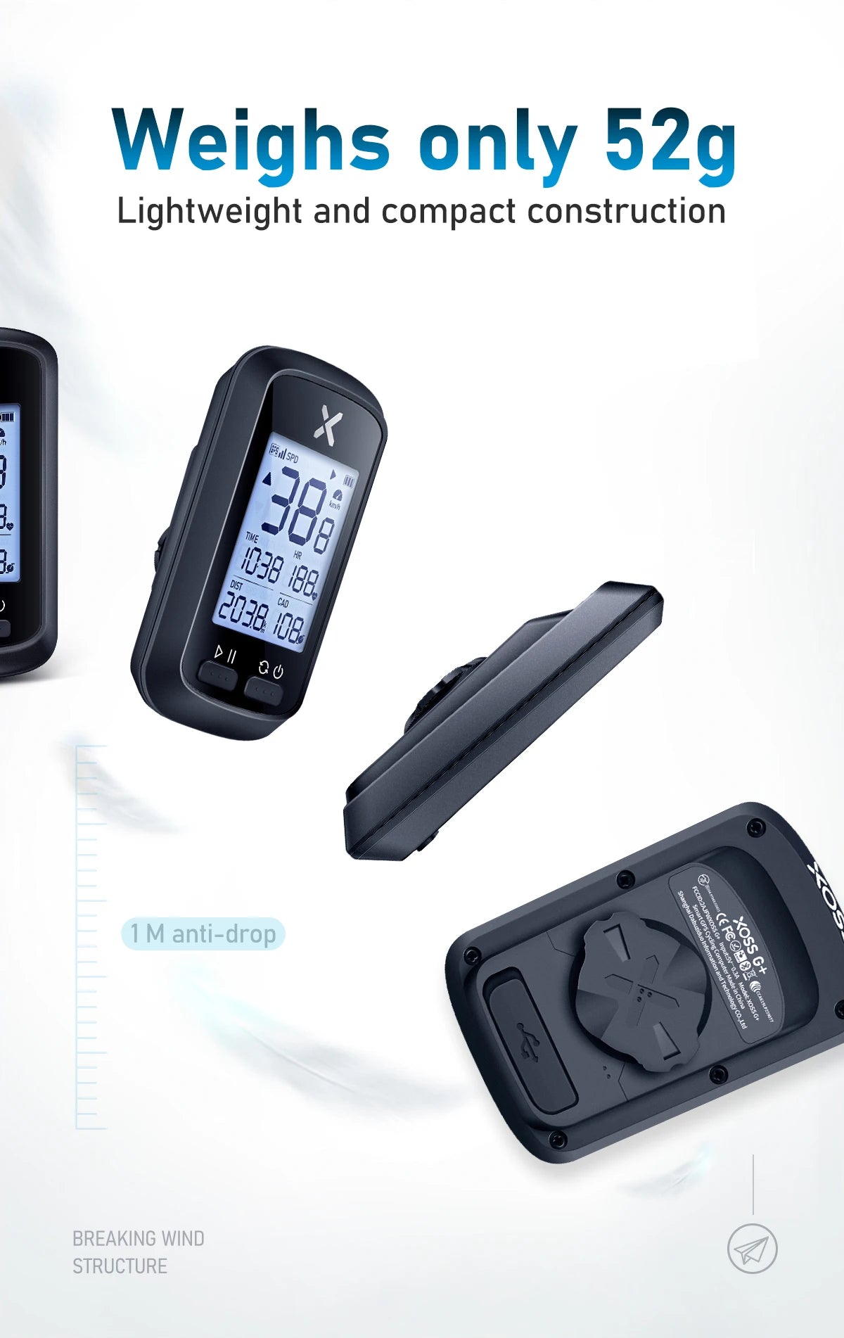 XOSS G plus G bike GPS Bicycle Computer Wireless Speedometer IPX7 Waterproof cycling GPS Cycling Odometer Bicycle speedometer