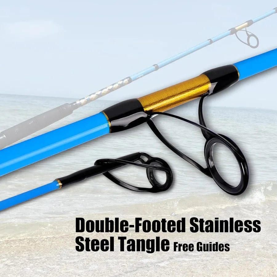 Surf 2Piece 3Piece 4Piece Fishing Rod Spinning Casting Carbon Fiber Travel Fishing Rod for Saltwater Freshwater Angling