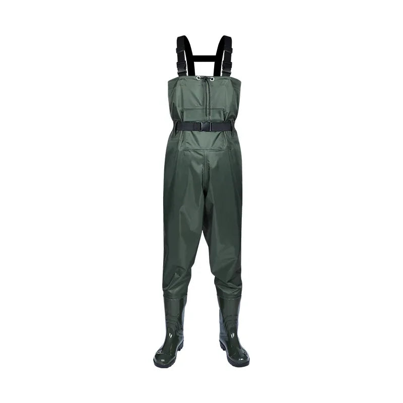 New Nylon Launching Pants Half-body Waterproof Clothes Ultra-light and Breathable Wading Clothes Rain Pants Belt Rain Shoes