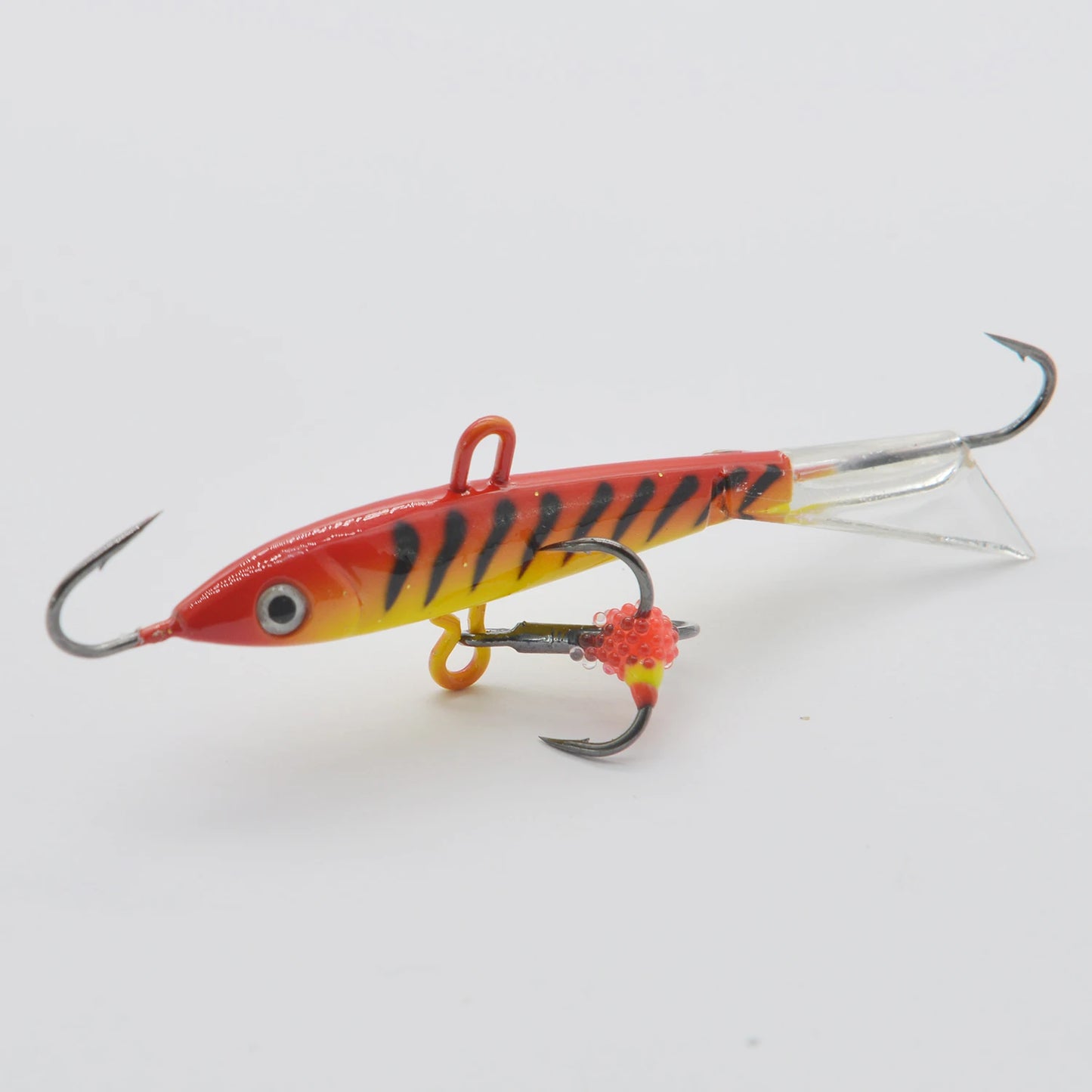 Ice Fishing Lures with Glide Tail Wings Winter Ice Jigging Fishing Jigs for Bass Perch Walleye Pike Bluegill Vertical Jigs