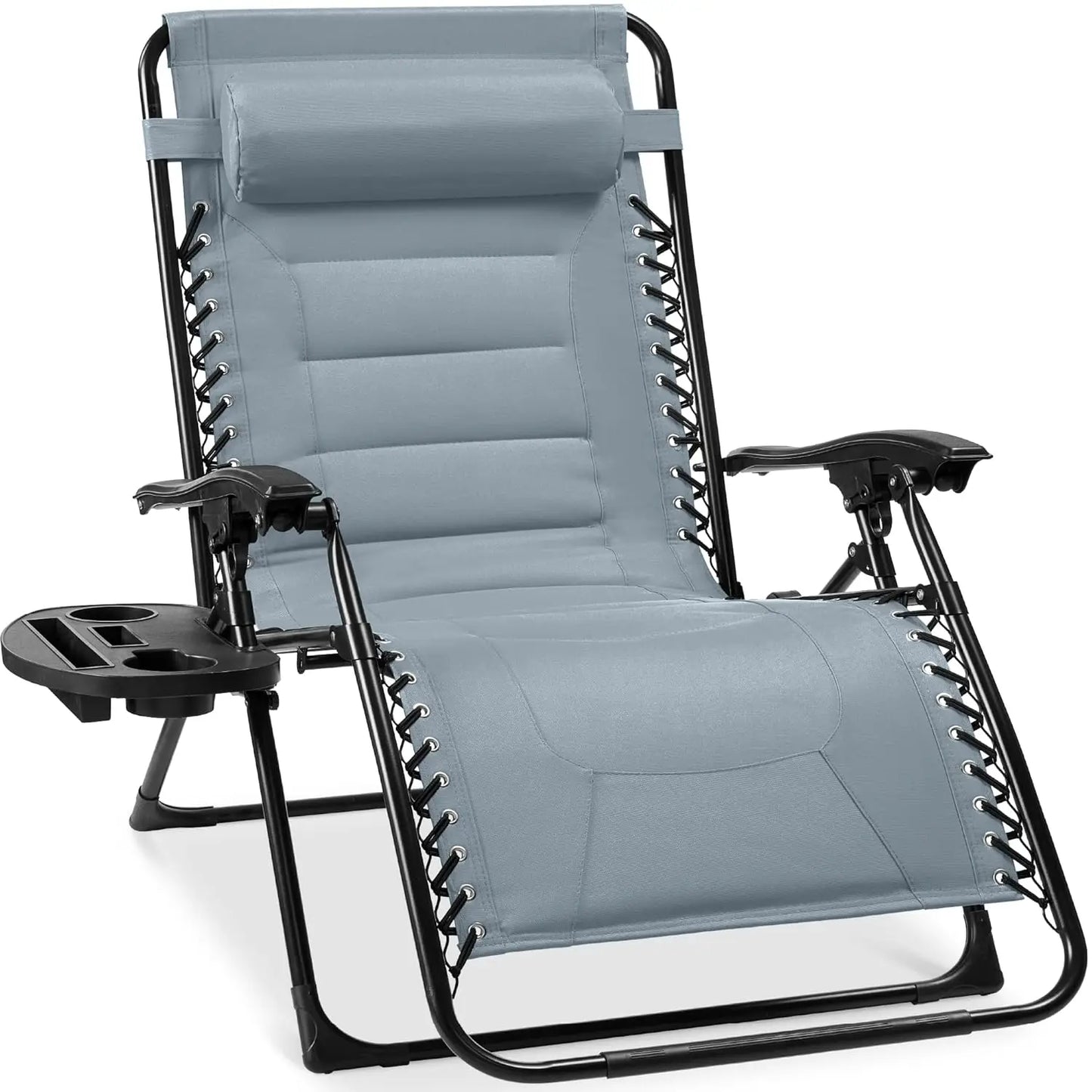 Oversized Padded Zero Gravity Chair, Folding Outdoor Patio Recliner, XL Anti Gravity Lounger for Backyard, Customized