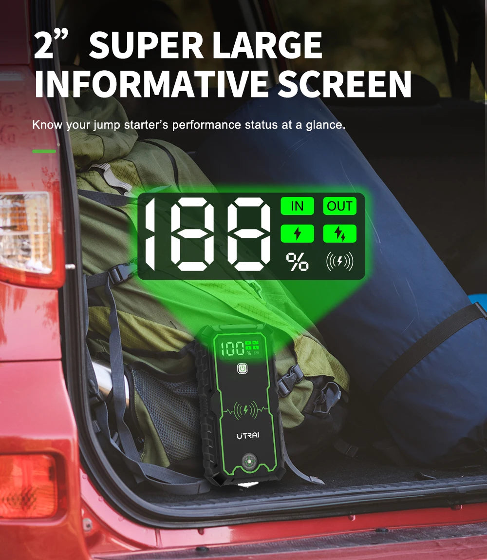 UTRAI Power Bank  4000A Jump Starter Portable Charger Car Booster 12V Auto Starting Device Emergency Car Battery Starter