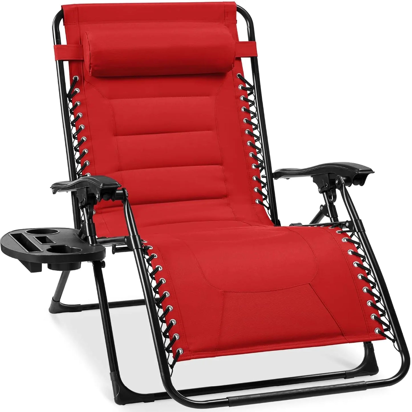 Oversized Padded Zero Gravity Chair, Folding Outdoor Patio Recliner, XL Anti Gravity Lounger for Backyard, Customized