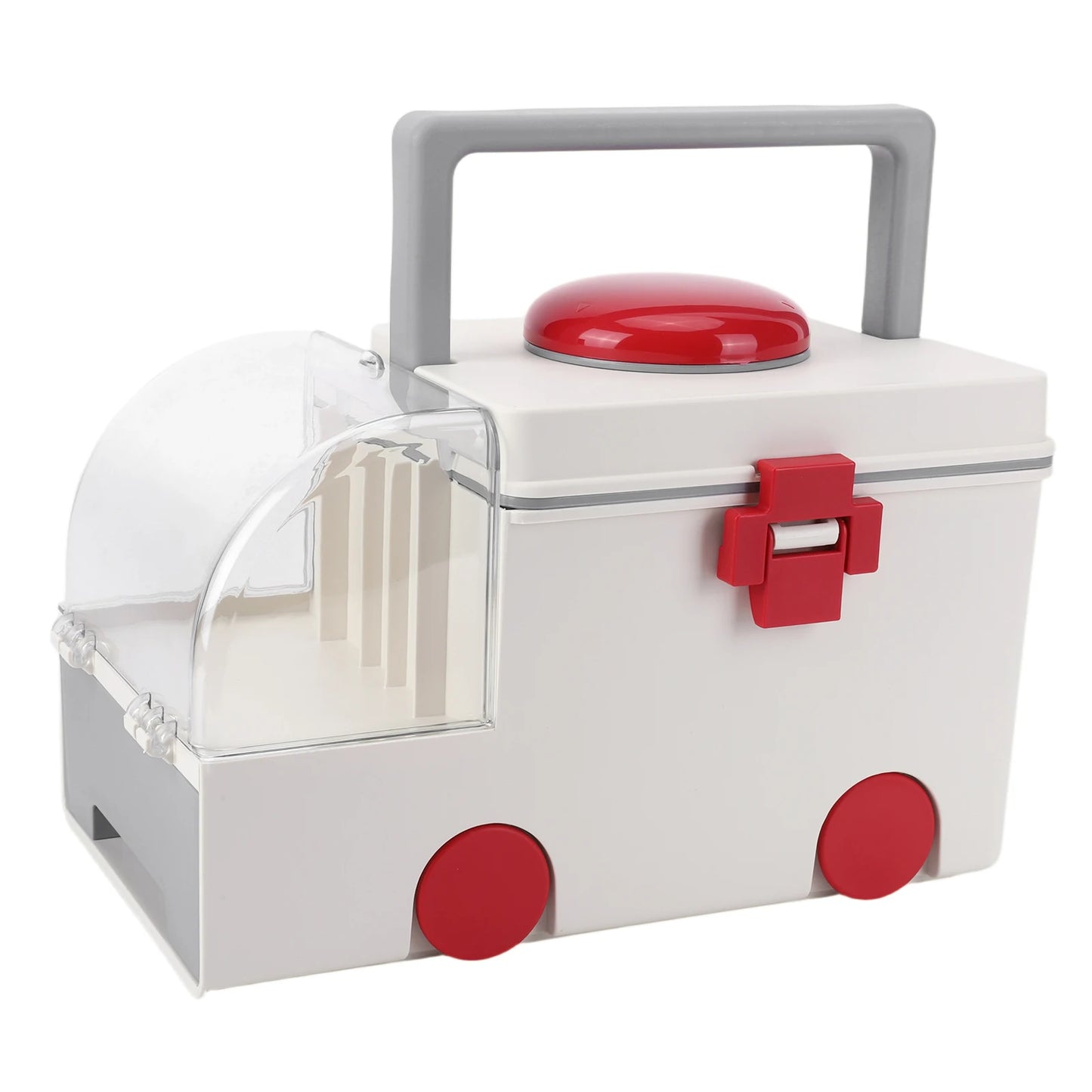 Car-Shaped Household Medicine Box Large Capacity Home Medicine Organizer Wear Resist Plastic First Aid Kit for Room Decor