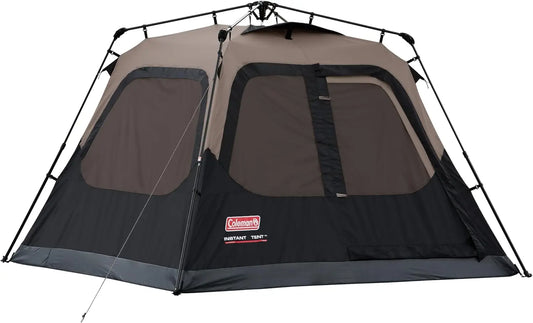 Instant Camping Tent with 1-Minute Setup, Large Family Tent with Pre-Attached Poles, Air Vent, & Carry Bag, Sets Up in About