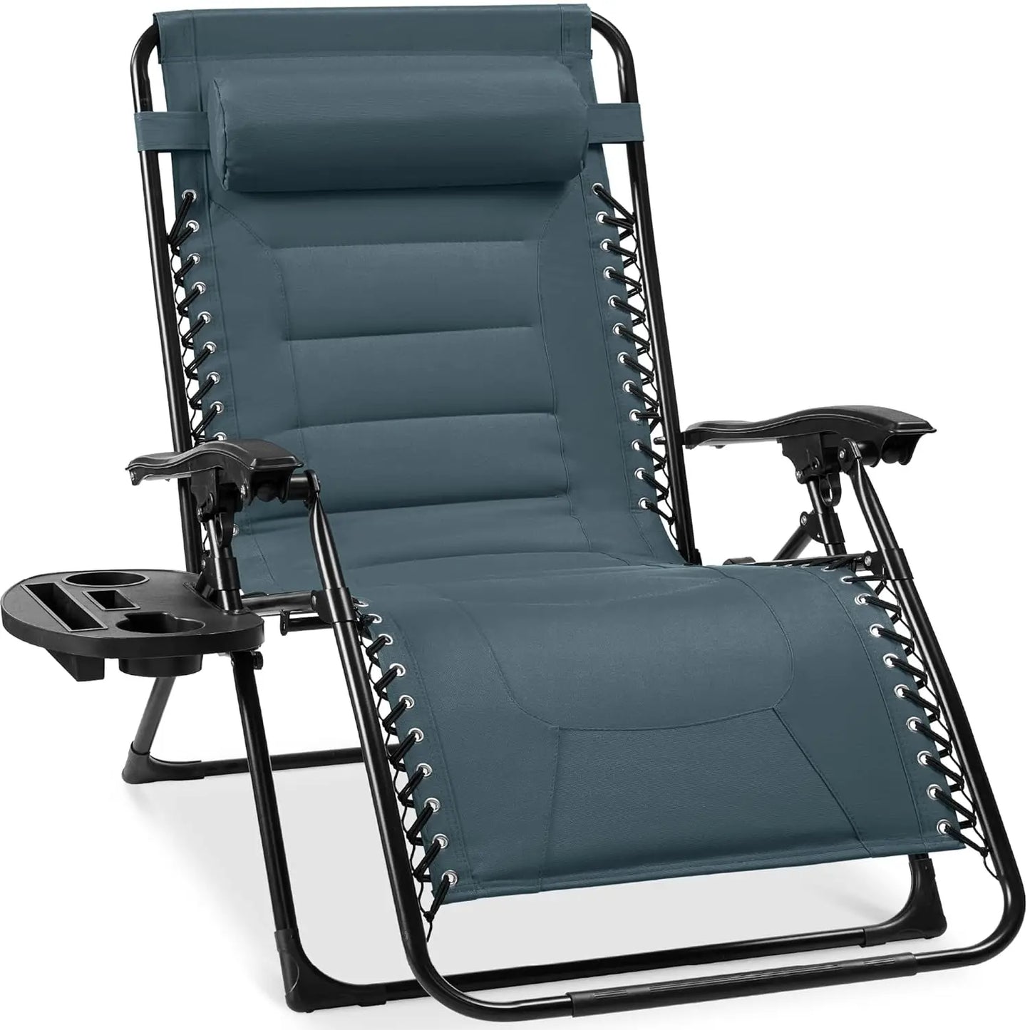 Oversized Padded Zero Gravity Chair, Folding Outdoor Patio Recliner, XL Anti Gravity Lounger for Backyard, Customized