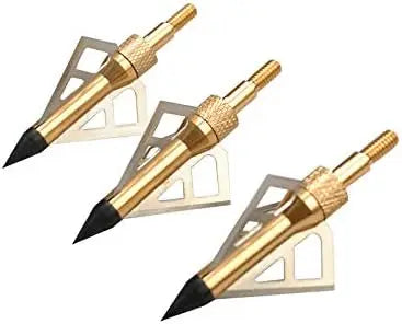 Crossbow Broadheads 100 Grain 12 Pack Archery Hunting 3 Blades Sharp Compound Recurve Bow Arrow Heads