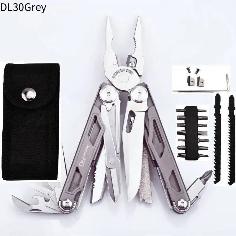 Daicamping 30Yellow Multifunctional Multi Tool Multi-tool Sets Cutter Pliers Folding Knife Multitools Hand Tools Set