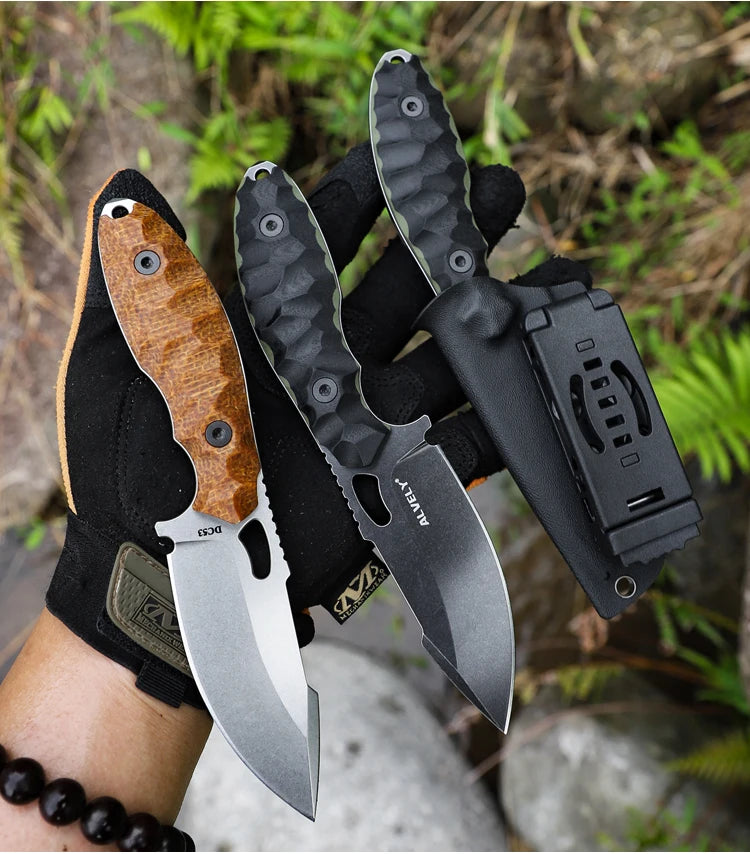 Outdoor Tactical Knife, DC53 Steel Fixed Blade, Men's EDC Knife, Outdoor Camping & Exploration, Fishing & Hunting Knife