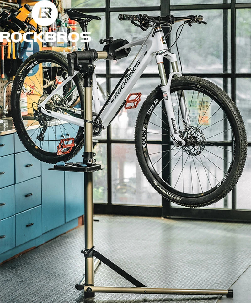 ROCKBROS Bicycle Repair Stand Aluminum Alloy Bike Work Stand Bike Rack Holder MTB Road Bicycle Maintenance Repair Tools Rack