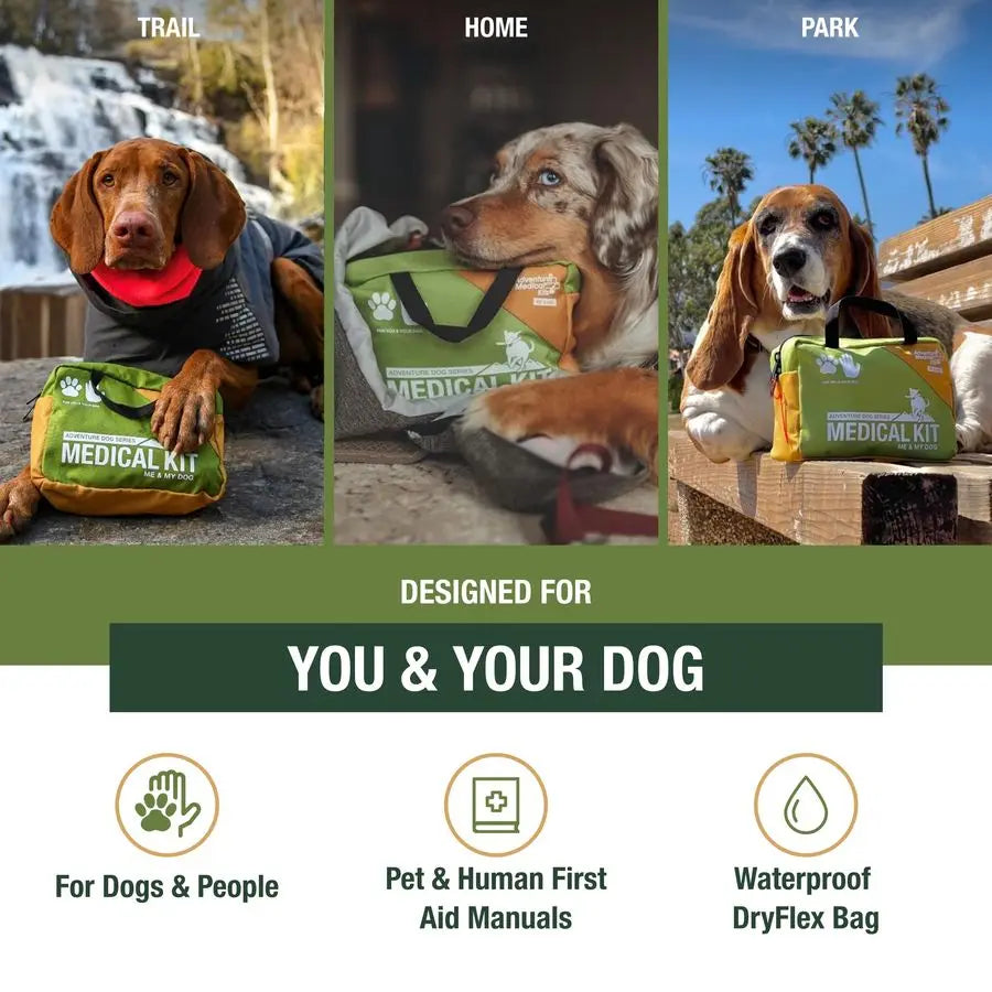 Me amp My Dog Medical Kit Human amp Canine First Aid Essentials Includes Cold Pack, SOL Emergency Blanket, Splinter Picker amp M