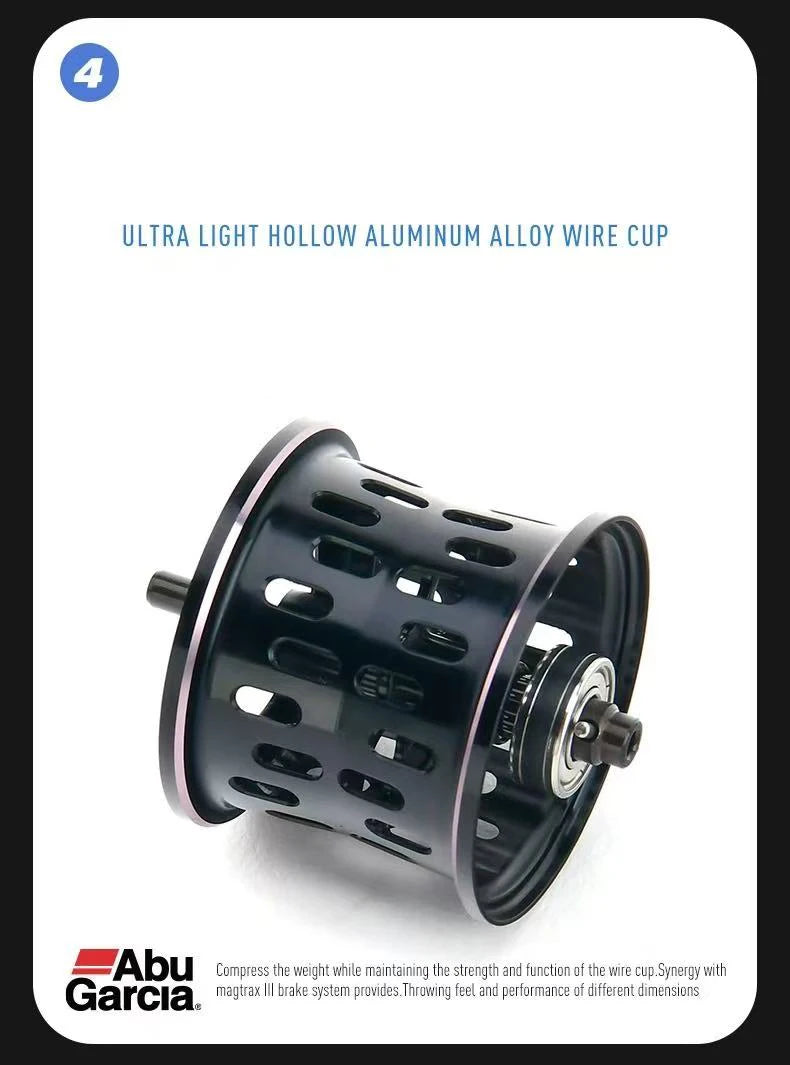 Abu Garcia REVO LTX BF8 BFS Baitcasting Fishing Reel 2+1BB Lightweight Carbon Body Fishing Reels