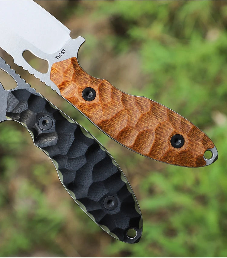 Outdoor Tactical Knife, DC53 Steel Fixed Blade, Men's EDC Knife, Outdoor Camping & Exploration, Fishing & Hunting Knife