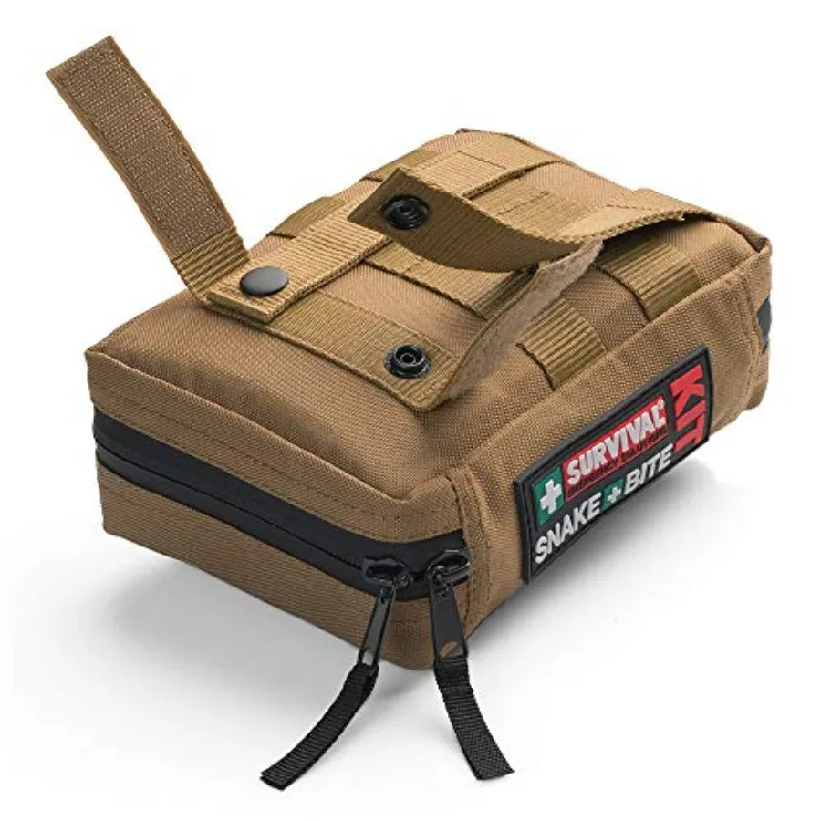 Snake Bite Kits Emergency Bag Military First Aid Kits Medical Bag for Outdoor Adventure Disaster Hiking Travling in Black with