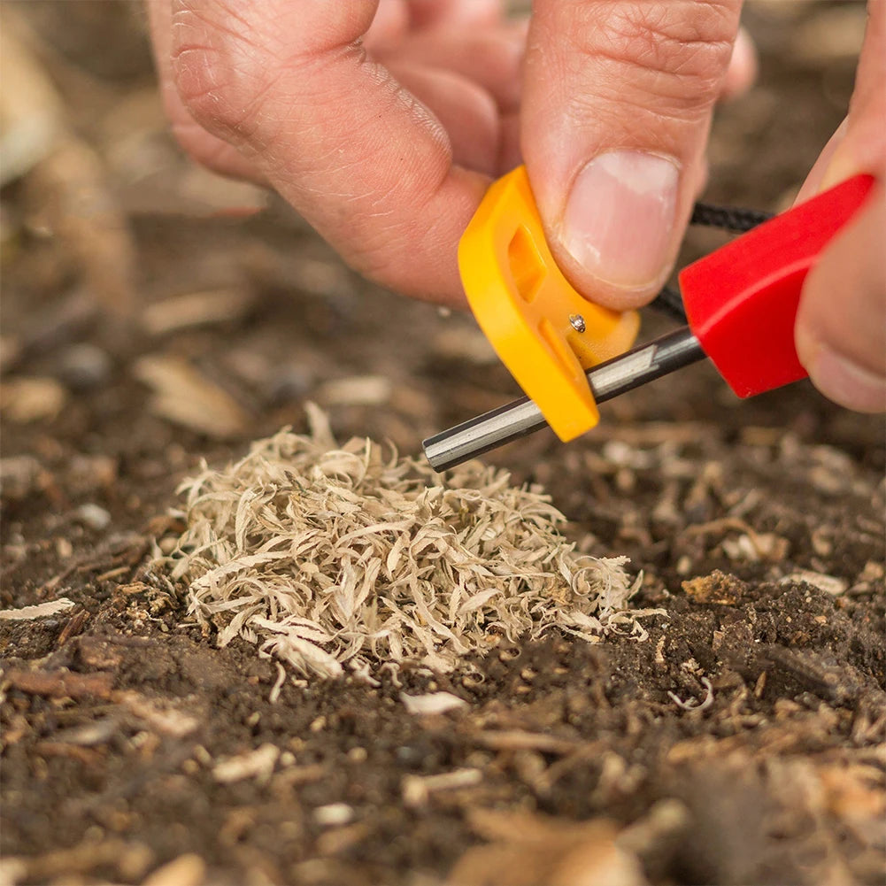 Tinder Maker with Fire Starter Tinder Maker Tool Lightweight Stainless Steel Grater Portable Outdoor Survival Tool for Camping