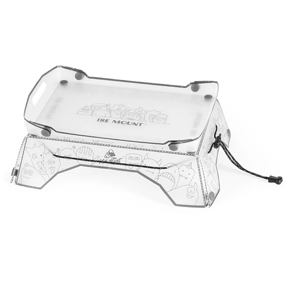 Folding Camping Table Ultralight Small Backpacking Table Portable Outdoor Fishing Furniture Multifunctional for BBQ Picnic