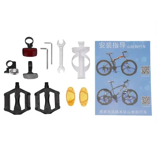 26" Foldable Mountain Bike for Men - 21-Speed All-Terrain Commuter with Dual Disc Brakes