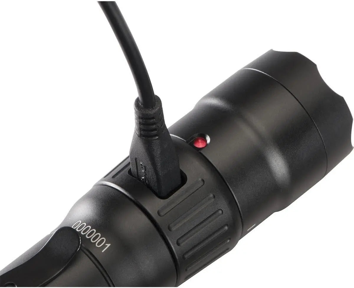 7600 Rechargeable Tactical Flashlight (Black)