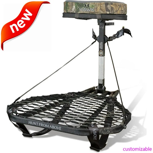 Adjustable Deer Hunting Tree Stand by Hawk Steel for Game Hang-On