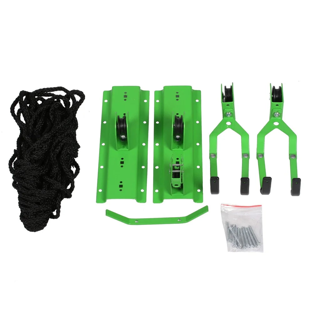 Heavy Duty Bike Hoist Bicycle Storage Lift 100LB Capacity Ceiling Organizer Anti-Scratch Garage Solution