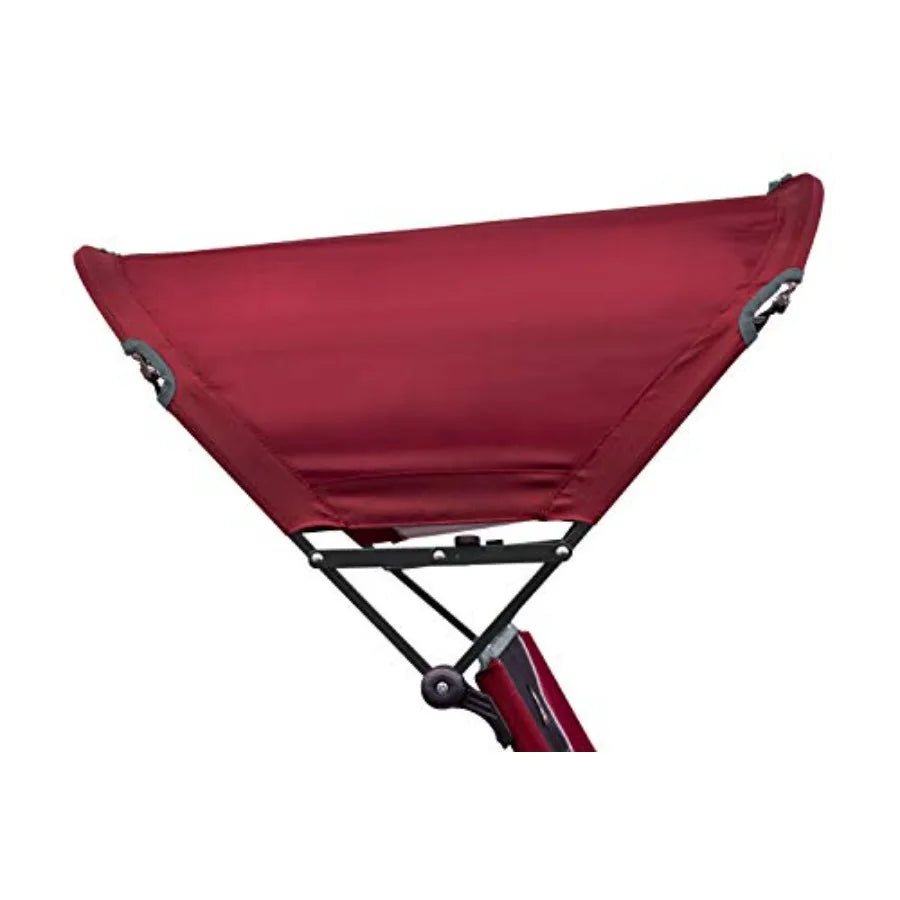 Sunshade Comfort Pro Chair Cinnamon Red Outdoor Patio Lounge Chair with Sun Protection and Breathable Fabric in Warm Cinnamon R