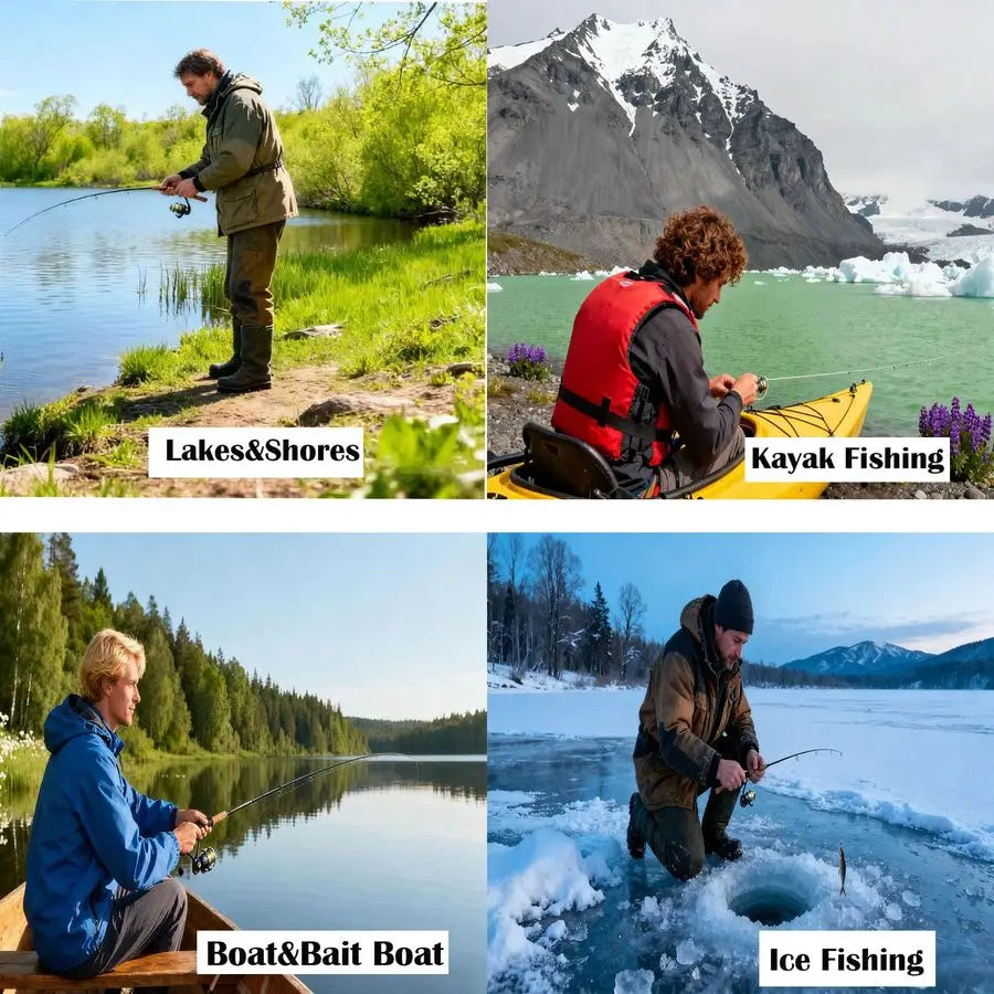 Kayak Fish Finders, GPS Fish Depth Finder for Boats, Ice, Shore Fishing, Sonar Fishfinder Rechargeable Transducer Fishing Access
