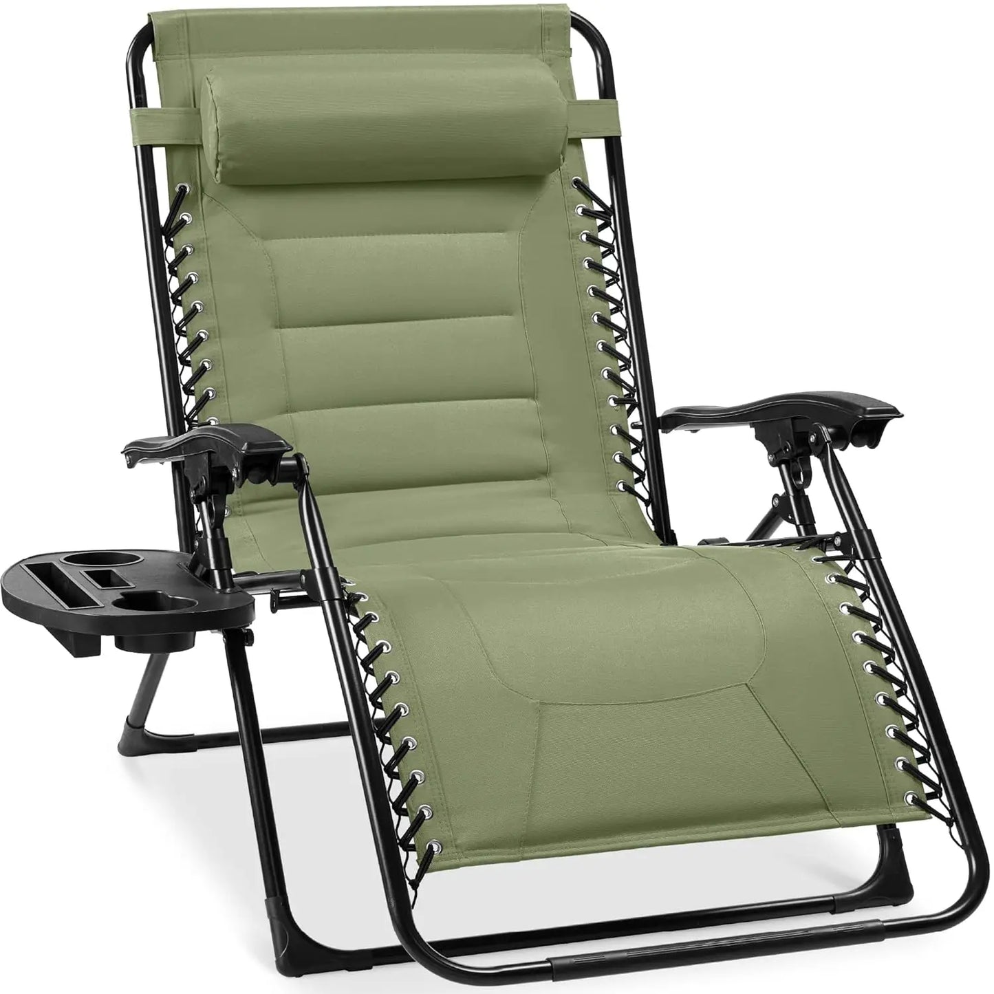 Oversized Padded Zero Gravity Chair, Folding Outdoor Patio Recliner, XL Anti Gravity Lounger for Backyard, Customized