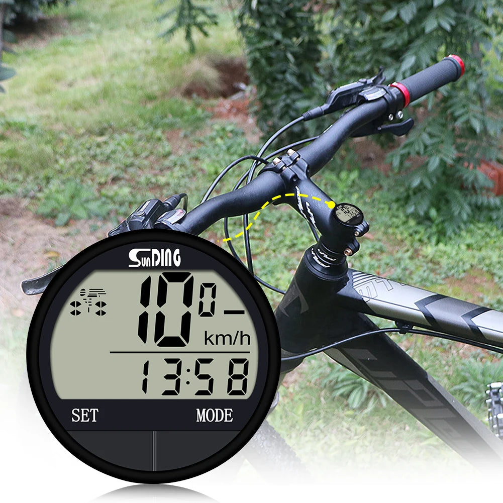 Bike Computer LED Digital Bicycle Speedometer Odometer with Screen Cycling Computer Waterproof for Men Women Teens Bikers Outdoo