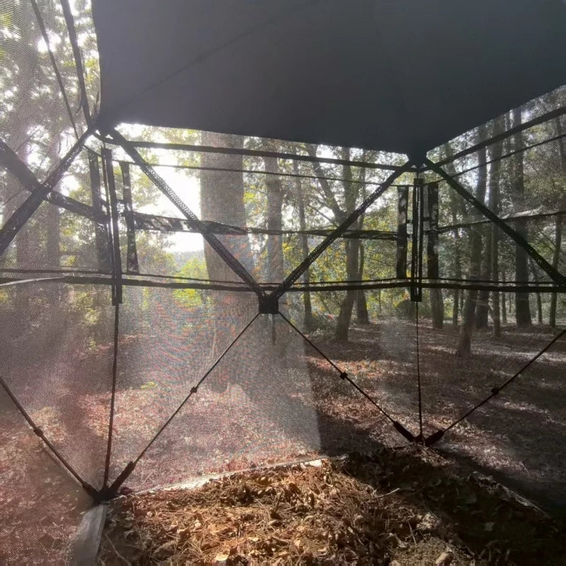360 Degree Camo Hunting Tent Quick Setup 2 Person Fishing Bird Watching Shelter