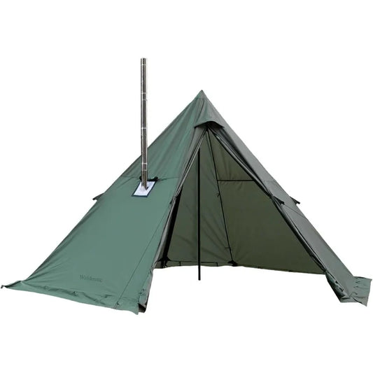 Hot Tent with Stove Jack and Snow Skirt 6.898.53ft Standing Room 25 Person Tipi Tent for Family Hiking Fishing Hunting Backpack