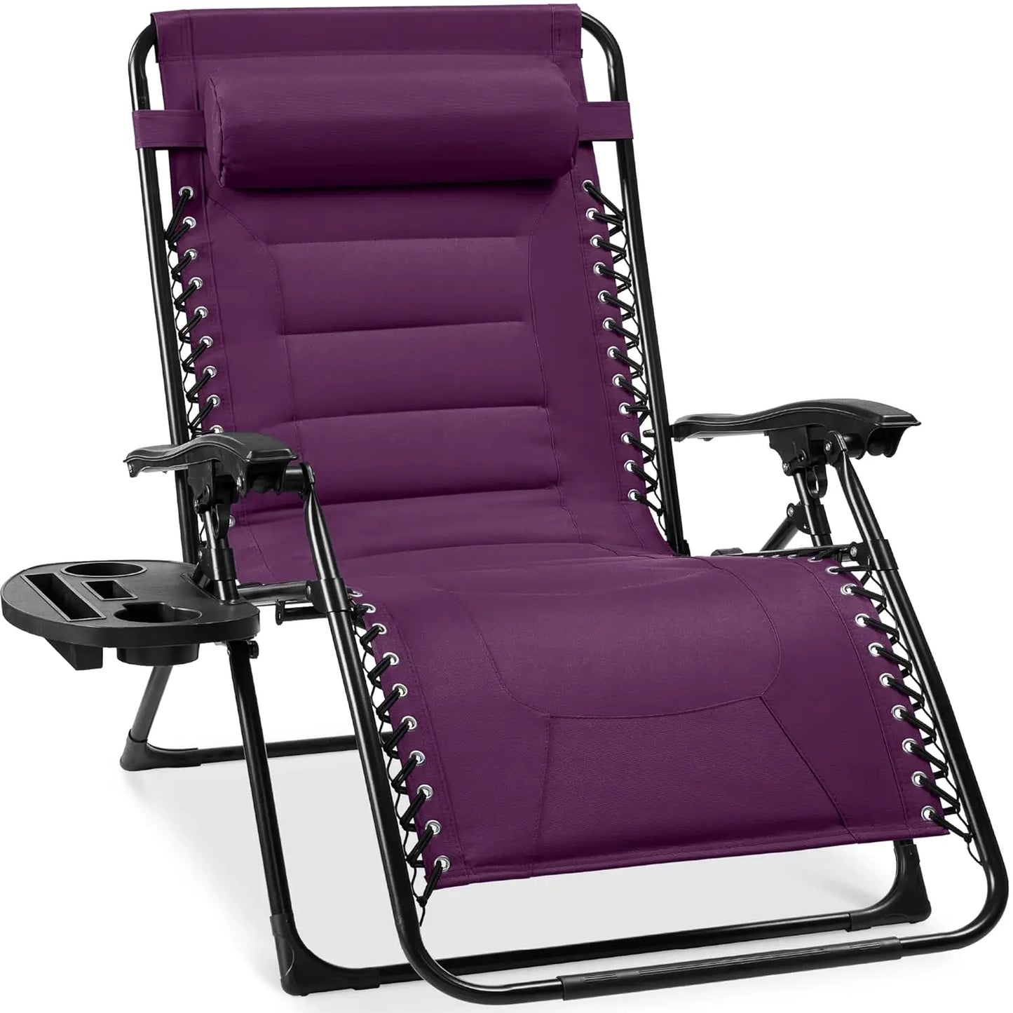 Oversized Padded Zero Gravity Chair, Folding Outdoor Patio Recliner, XL Anti Gravity Lounger for Backyard, Customized