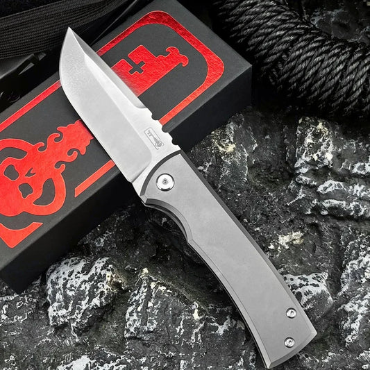 TOP Selling Portable Folding Knife Titanium Alloy Handle Wilderness Hunting Military Tactical Multi-functional Tactical Knives