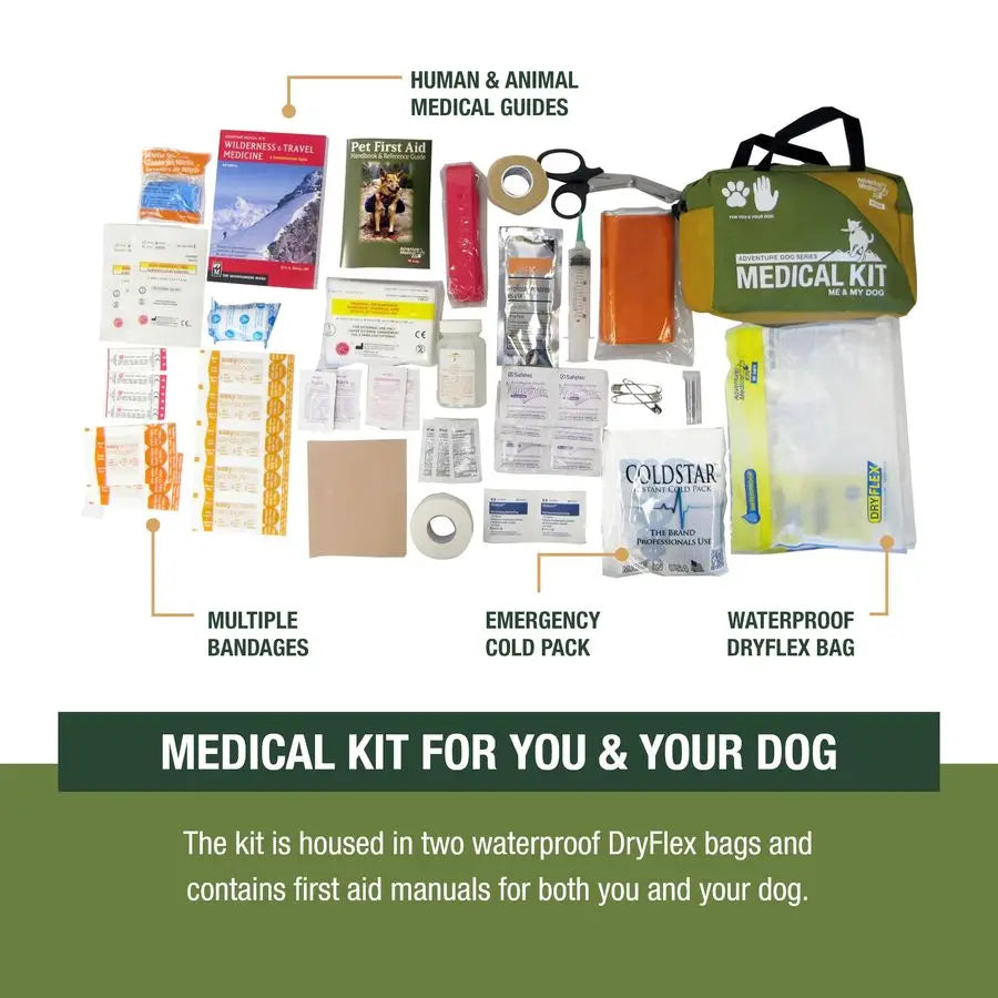 Me amp My Dog Medical Kit Human amp Canine First Aid Essentials Includes Cold Pack, SOL Emergency Blanket, Splinter Picker amp M