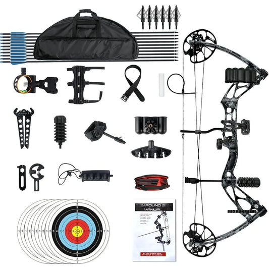 Compound Bows Draw Weight 30-70lbs Ready to Shoot Bow and Arrow Set for Adults Archery Set Come with All The Accessories