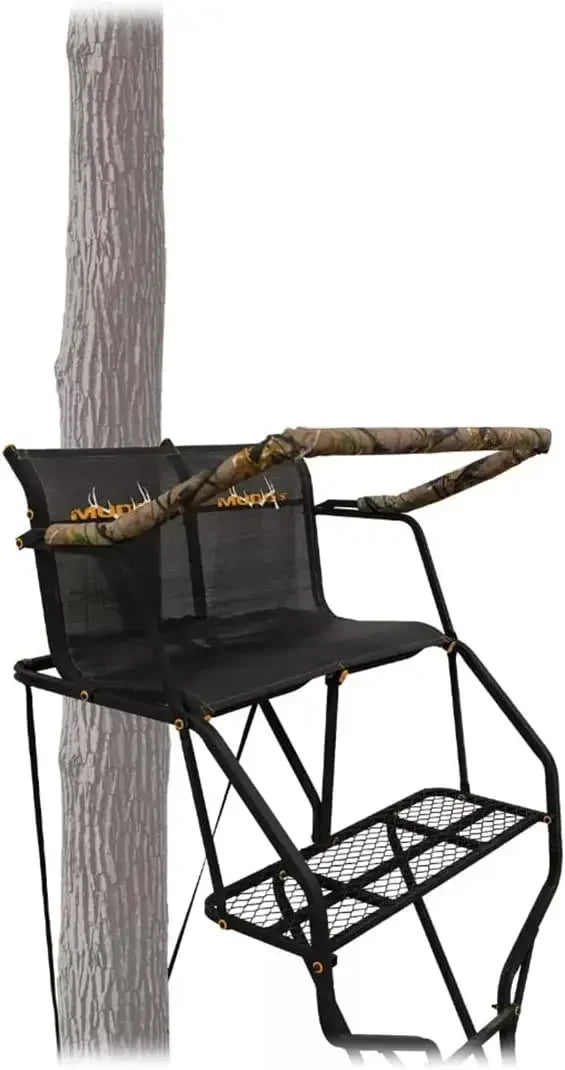 BestsellerBestsellerNew Hunting Ladderstand, 2 Person Climbing Tree Stand with Flex-Tek Seat and Padded Adjustable Shooting Rail