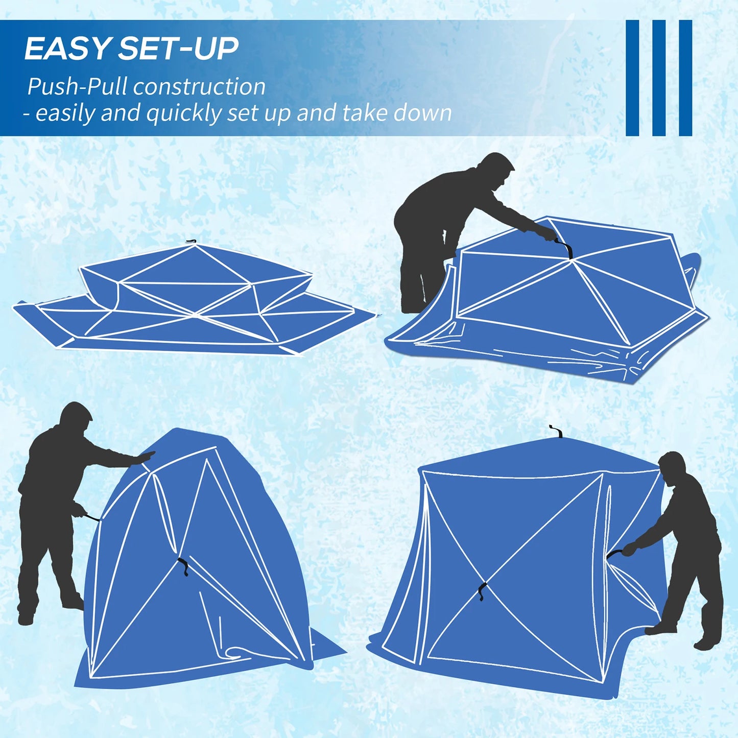PAKICETUS Portable Outdoor Ice Fishing Shelter With Windproof Windows & Carry Bag Spacious Interior With Ventilation