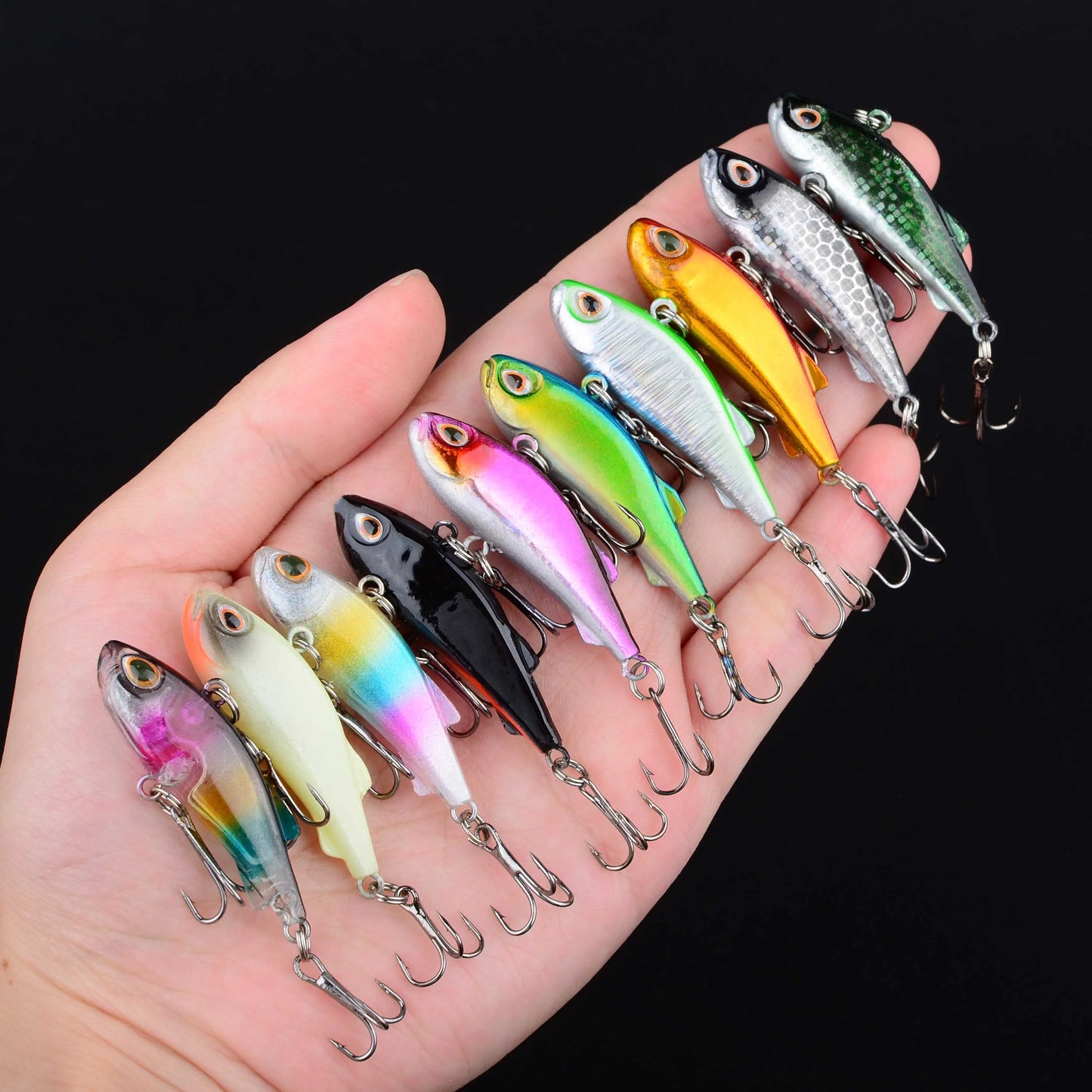 1Pc Mini VIB Fishing Lure Vibration Artificial Baits Winter Ice Fishing Wobblers Bass Crankbait Fishing Tackle
