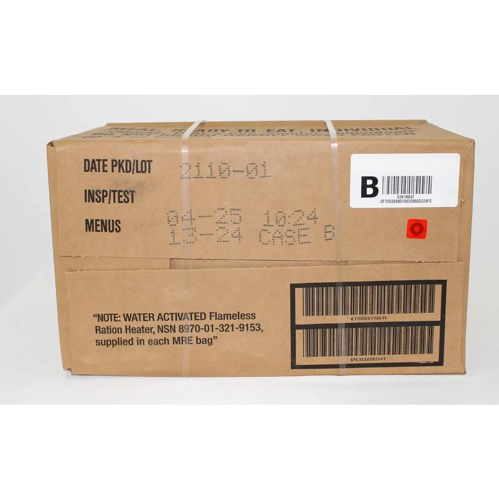 MRE Meals Ready to Eat Emergency Food Rations Long Term Storage Survival Food 12 Pack