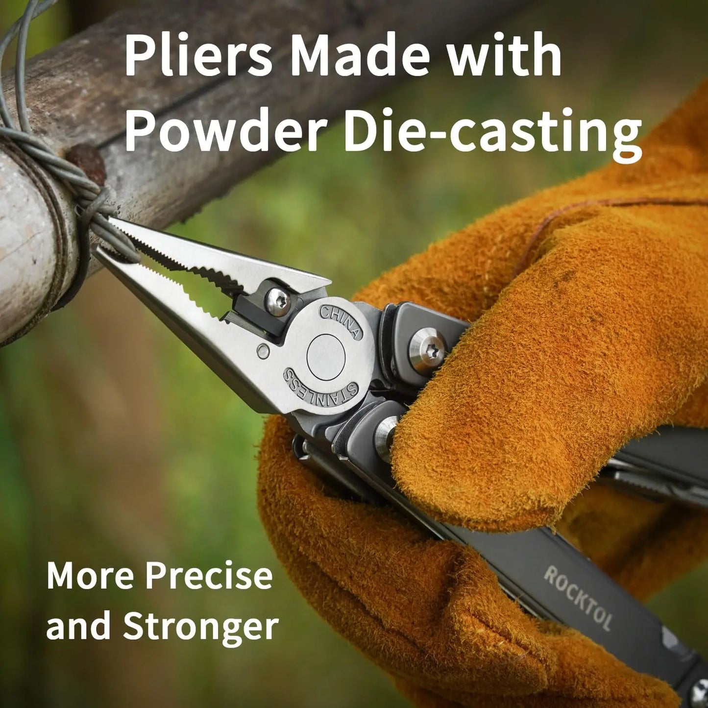 27-in-1 Multitool Pliers with VG10 Blade, Titanium-plated Handle, EDC Pocket Knife for Hunting, Camping, Hiking