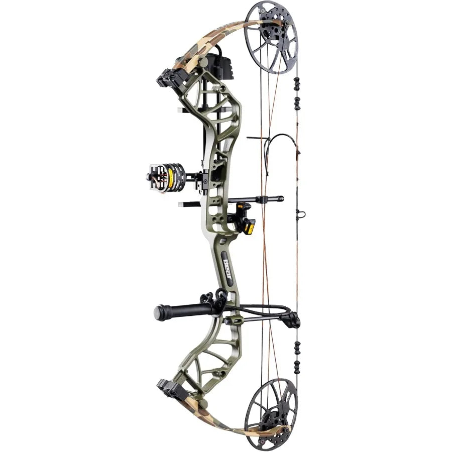 Bear Archery Legit MAXX Ready to Hunt Compound Bow Package with IMS Rest and Picatinny Sight Mounts 10-70 lb Draw Weight 14-13"
