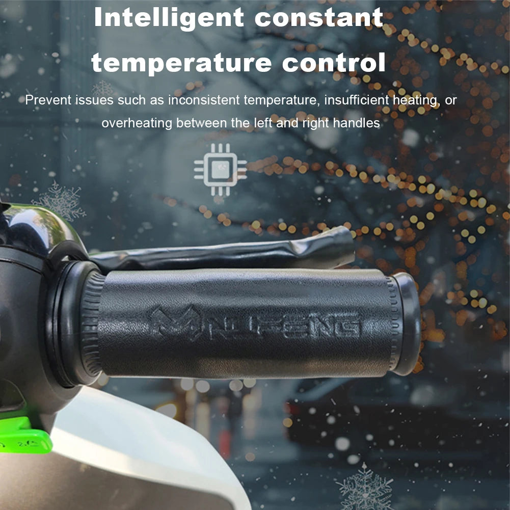 Electric Heated Grip Cover USB Anti Slip Scooter Hand Warmer 3 Gear Waterproof Winter Motorcycle ATV Scooter Heated Grips