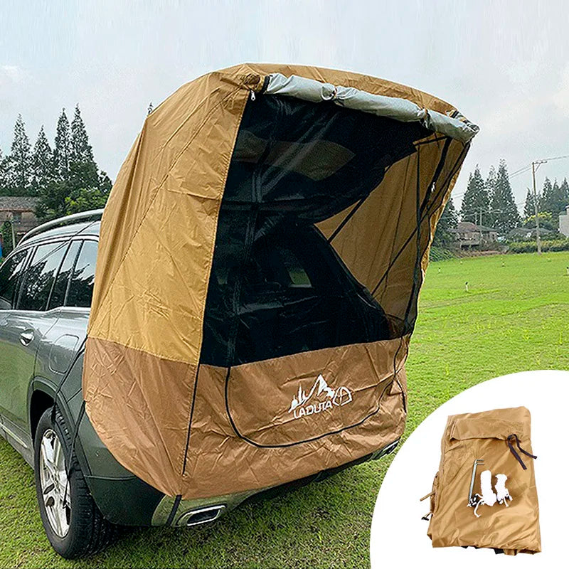 Portable Car Shelter Shade Tent Outdoor Camping Luxury Tent For Suv RV Automobile Side Roof Top Waterproof Rainproof Canopy ﻿