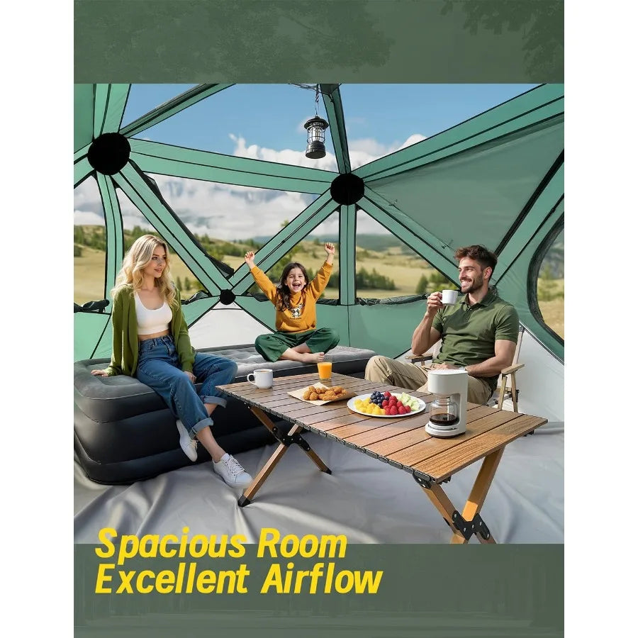 Camping Tent 4 Person Tent for Camping Setup in 60 Seconds 4 Person Pop up Tents Hub Tents WaterResistant Windproof Instant Cab