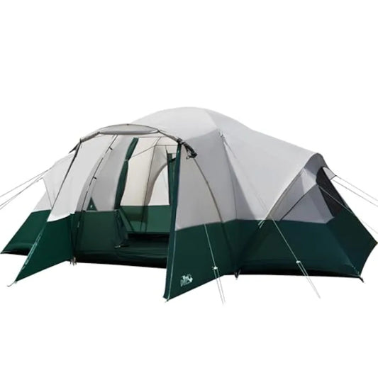 8 Person Camping Tent with Porch, Large Family Tents for Camping, PU1000MM Waterproof Tent with 5 Mesh Windows, Removable Rainfl