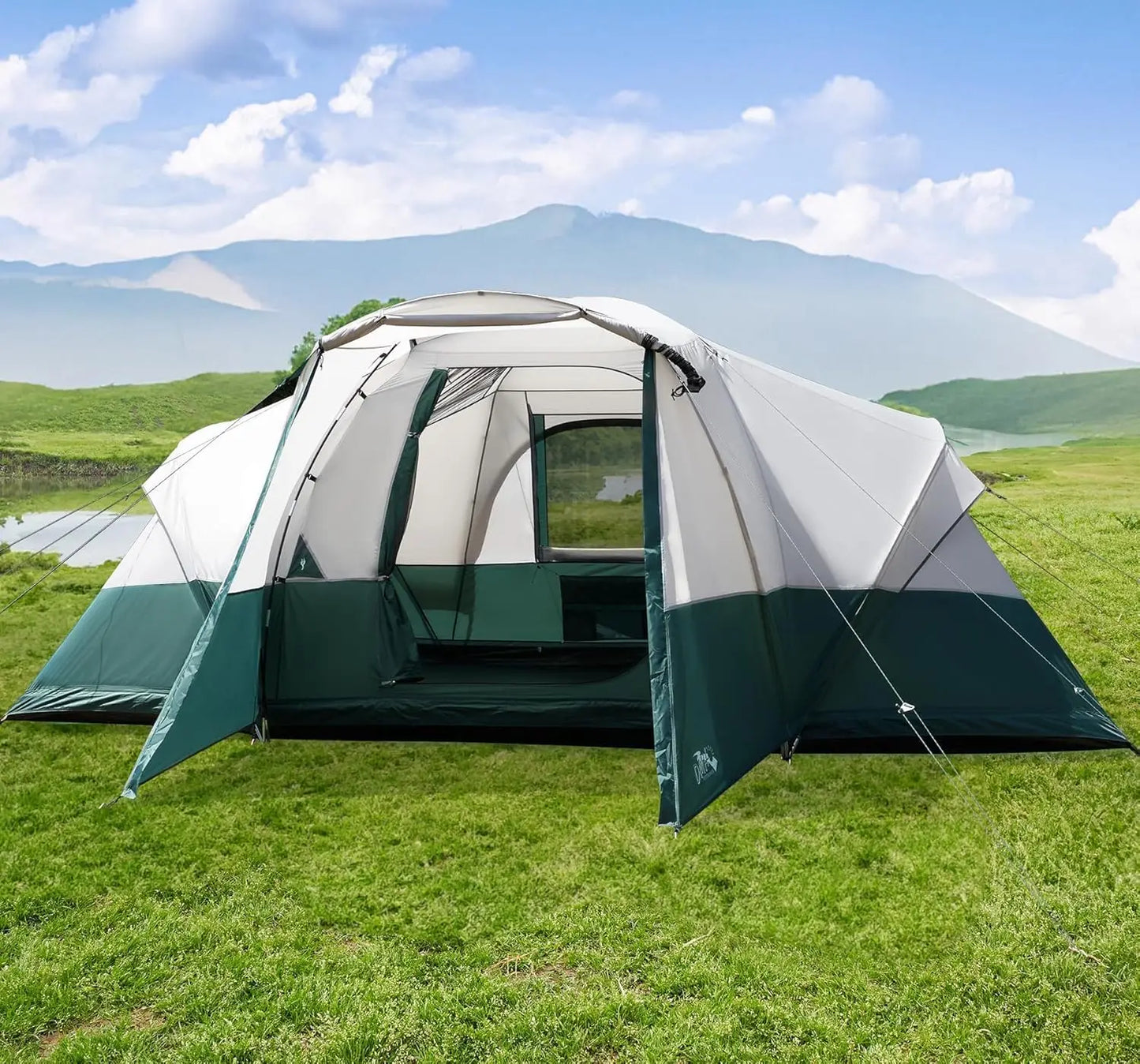 8-11 Person Family Camping Tent with Porch, Waterproof Large Dome Tent for Outdoor Adventures
