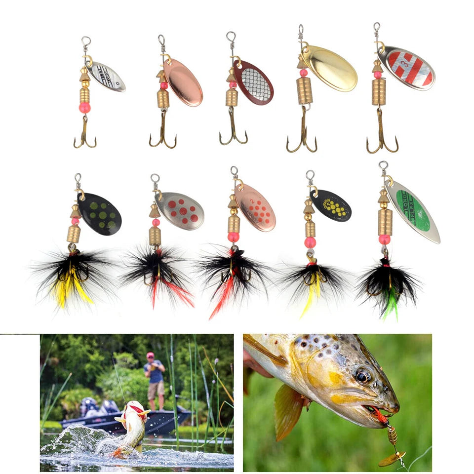 Metal Spoon Spinner Lure 2 to 8g 3.5g 10pcs/Lot Spoonbait Crankbaits Fishing Wobblers For Pike Crochet Set Bait Tackles