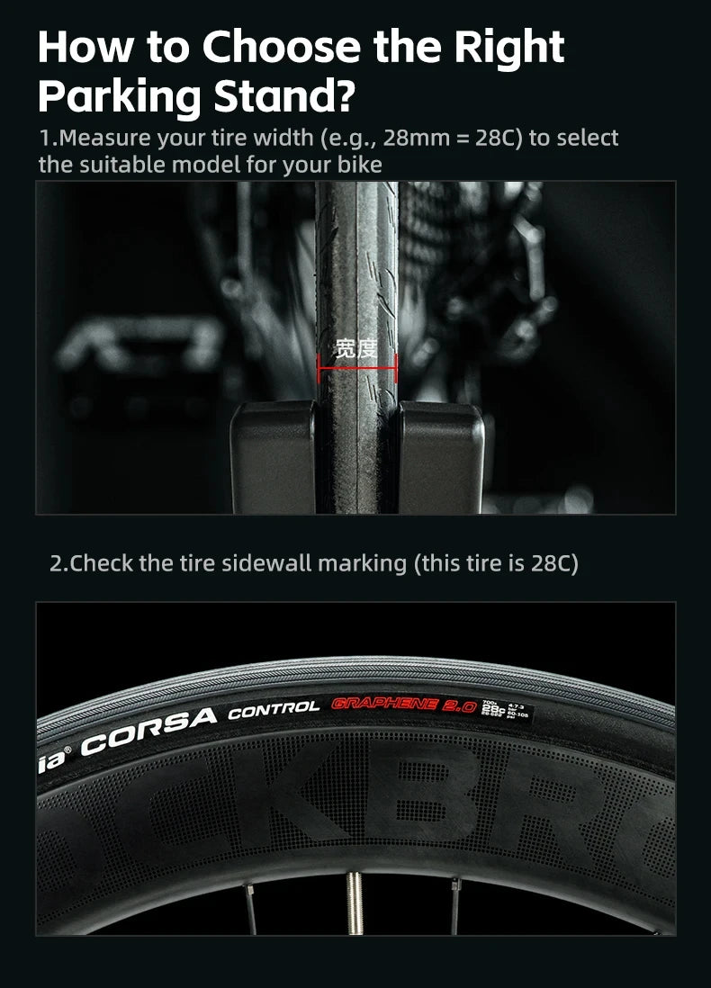 ROCKBROS Bicycle Park Rack Indoor Bike Storage Parking Stand 30-80 MM Width Adjustable For MTB Road Bike Bicycle Accessories