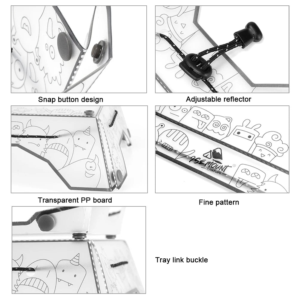 Folding Camping Table Ultralight Small Backpacking Table Portable Outdoor Fishing Furniture Multifunctional for BBQ Picnic